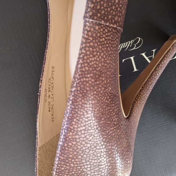 NIB Talbot's Skyla 3 Rose Taupe Textured Leather Round Toe Pumps size 6.5 - Picture 3 of 6